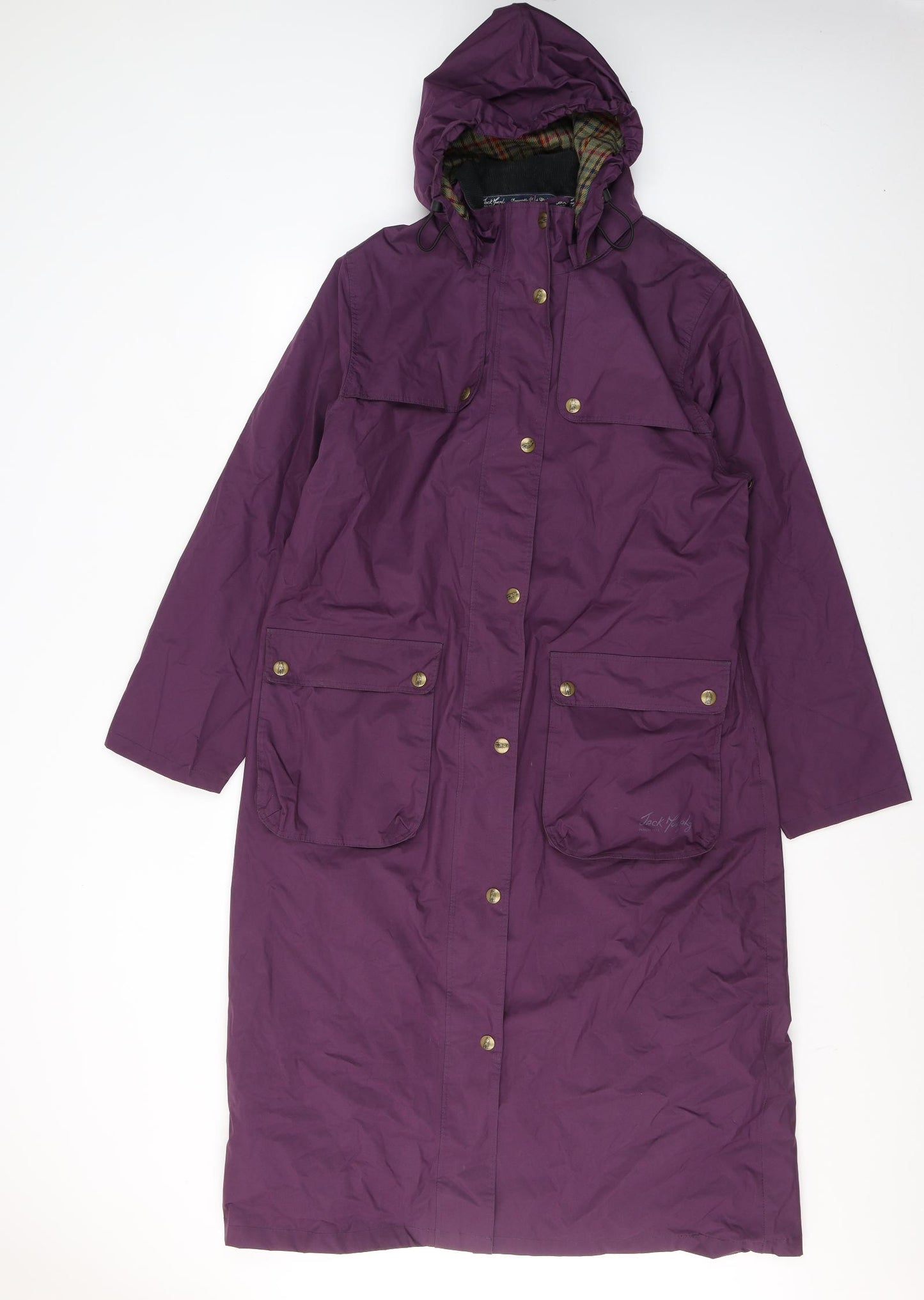 Jack Turphy Womens Purple   Trench Coat Coat Size 14  Zip