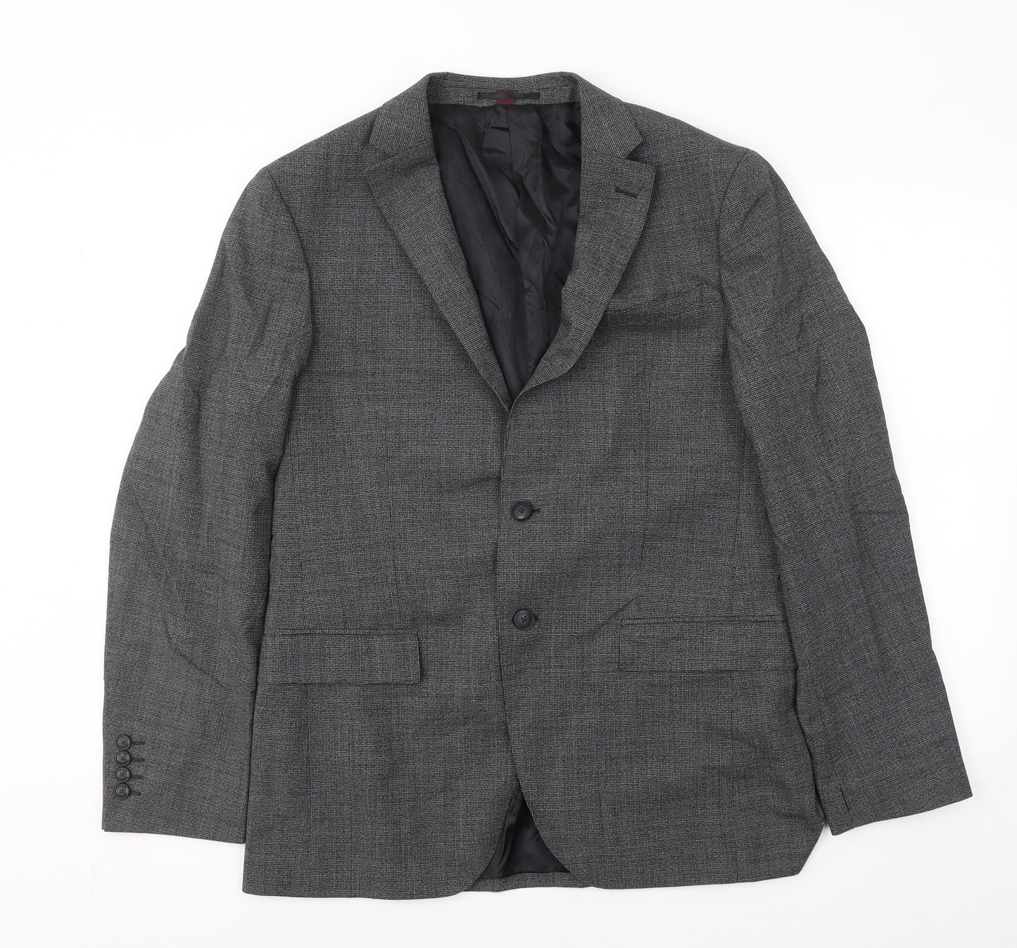 Marks and Spencer Mens Grey  Polyester Jacket Suit Jacket Size L
