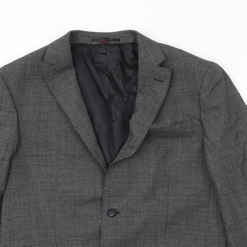Marks and Spencer Mens Grey  Polyester Jacket Suit Jacket Size L