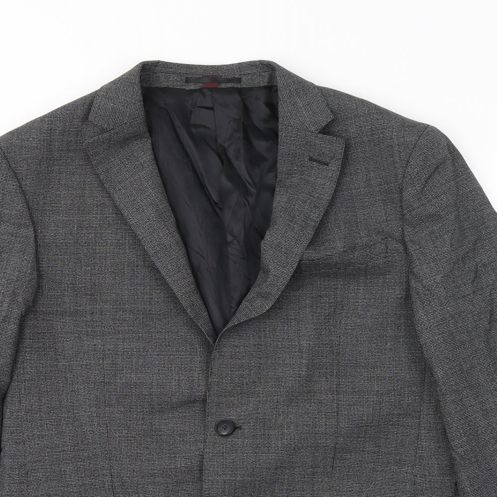 Marks and Spencer Mens Grey  Polyester Jacket Suit Jacket Size L