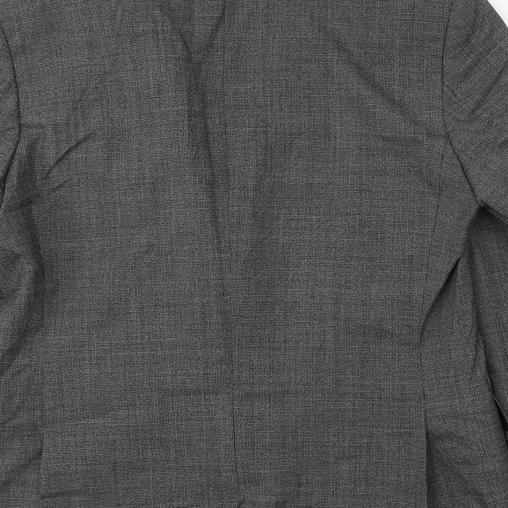 Marks and Spencer Mens Grey  Polyester Jacket Suit Jacket Size L