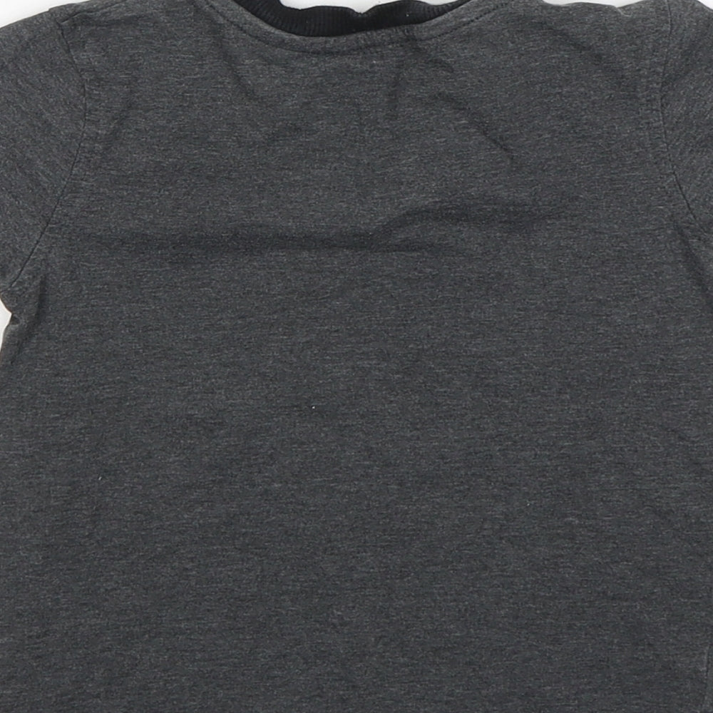 George Boys Grey  Cotton Basic T-Shirt Size 2-3 Years Round Neck Pullover - Cool Dude