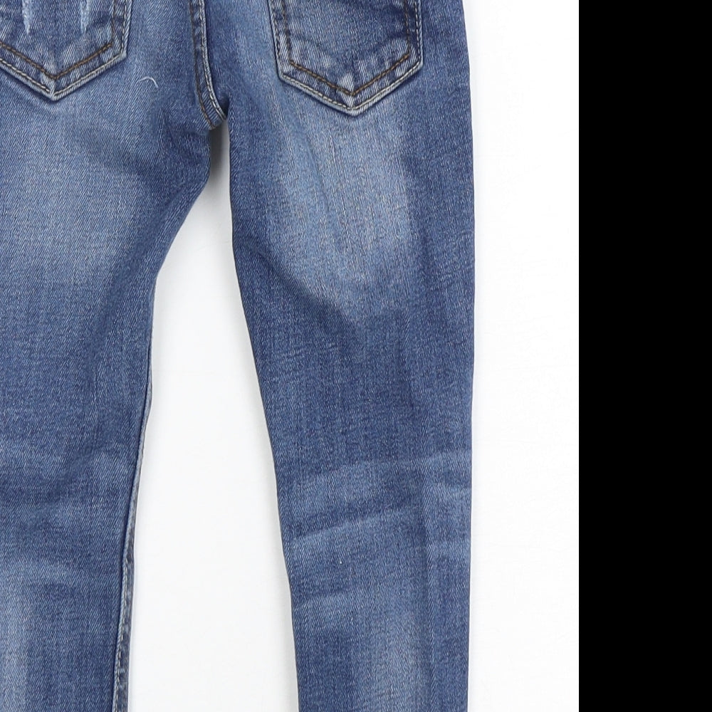F&F Boys Blue  Cotton Skinny Jeans Size 3-4 Years  Regular