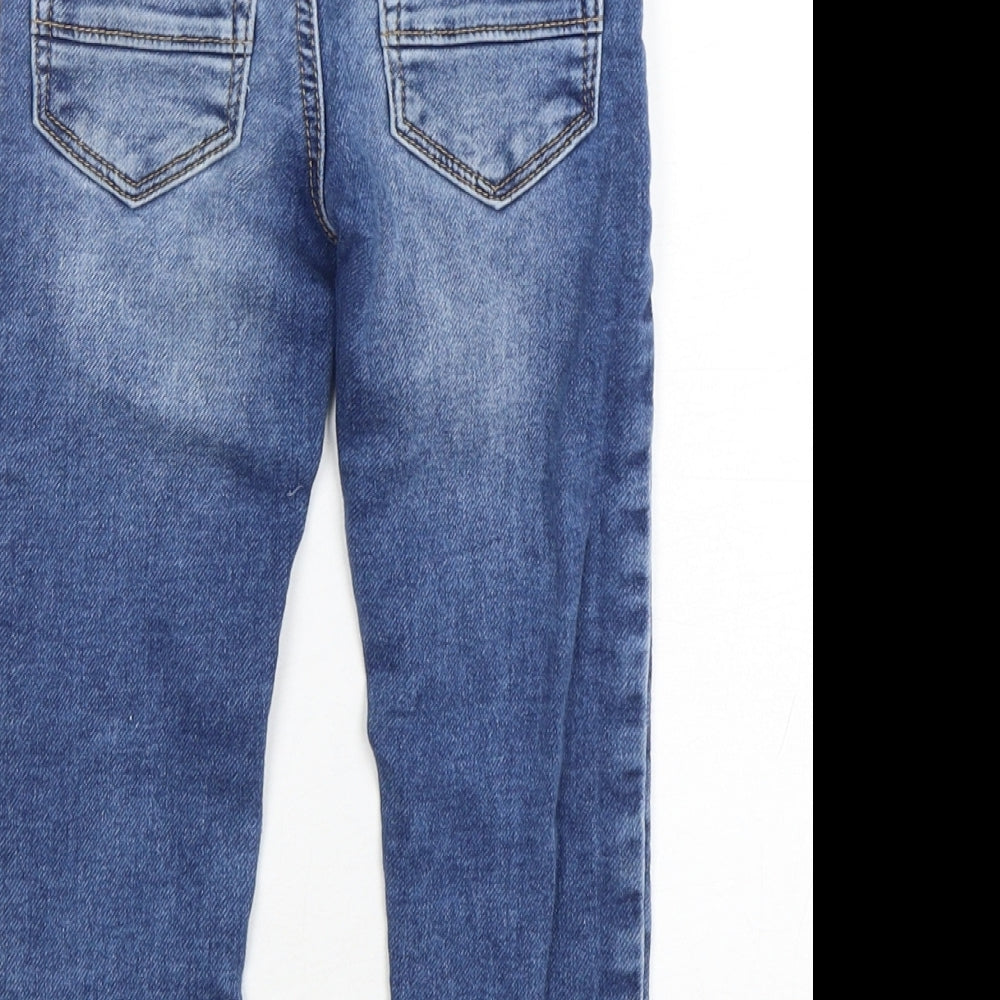 George Boys Blue  Cotton Skinny Jeans Size 4-5 Years  Regular
