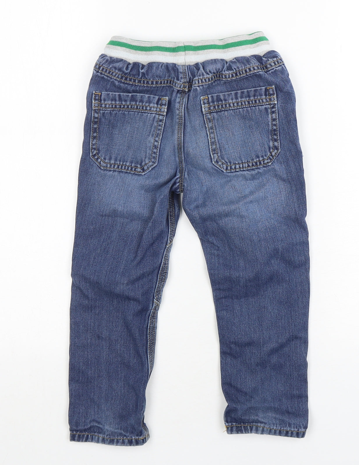 George Boys Blue  Cotton Straight Jeans Size 2-3 Years  Regular