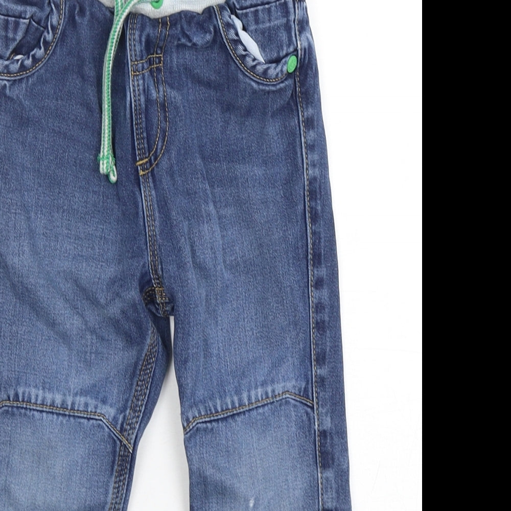 George Boys Blue  Cotton Straight Jeans Size 2-3 Years  Regular