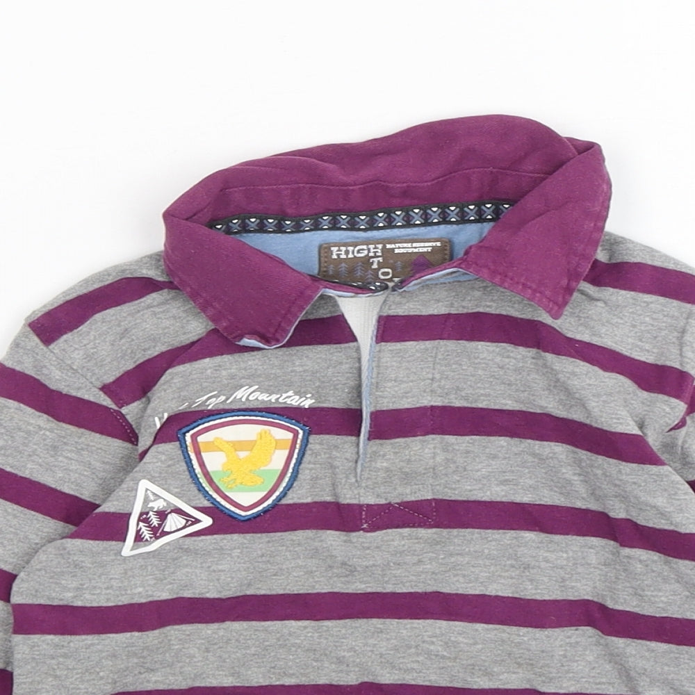 Marks and Spencer Boys Multicoloured Striped Cotton Basic Polo Size 2-3 Years Collared