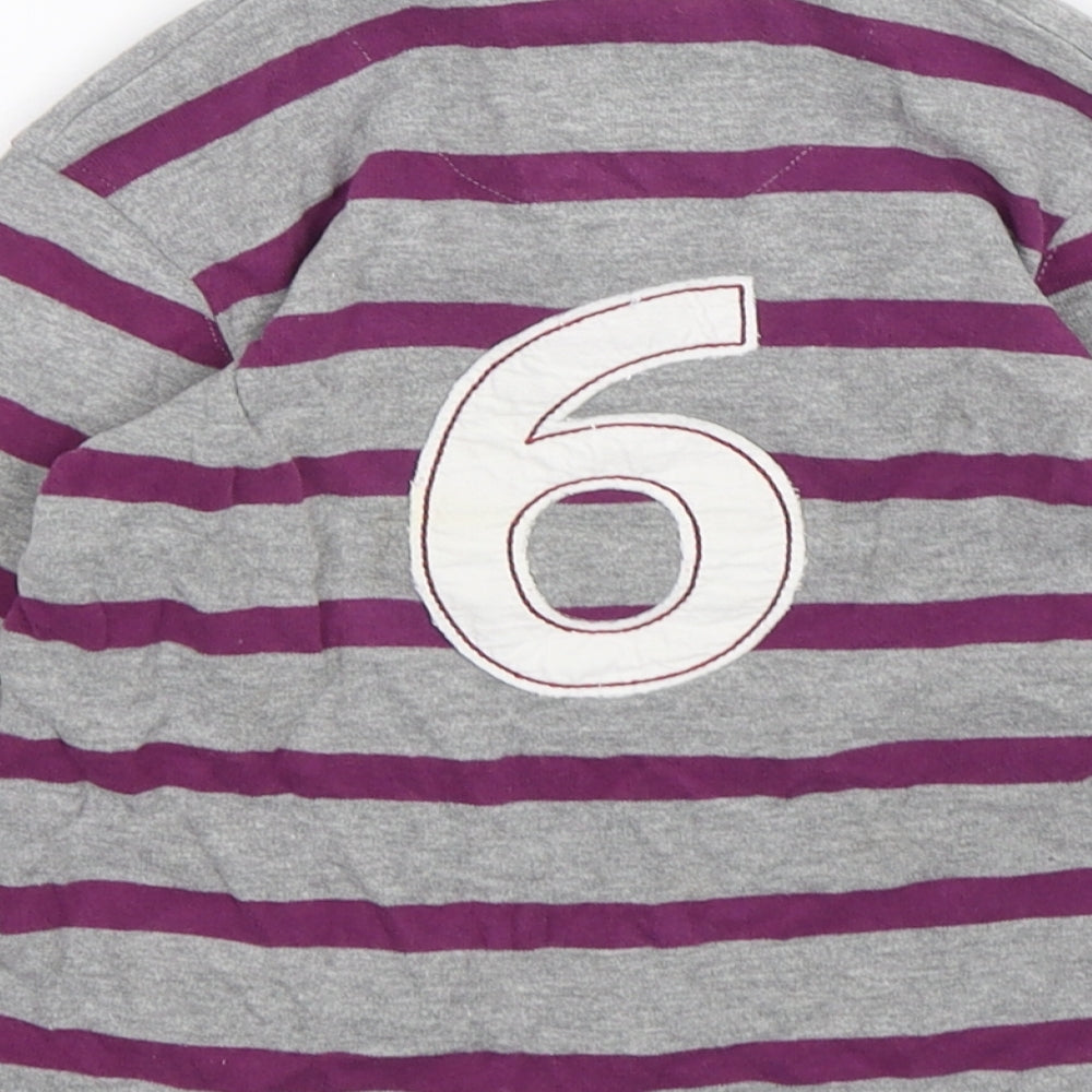 Marks and Spencer Boys Multicoloured Striped Cotton Basic Polo Size 2-3 Years Collared