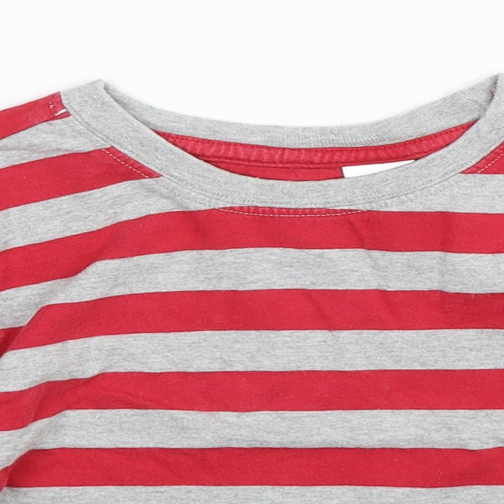 BabyGAP Boys Multicoloured Striped Cotton Basic T-Shirt Size 18-24 Months Round Neck Pullover