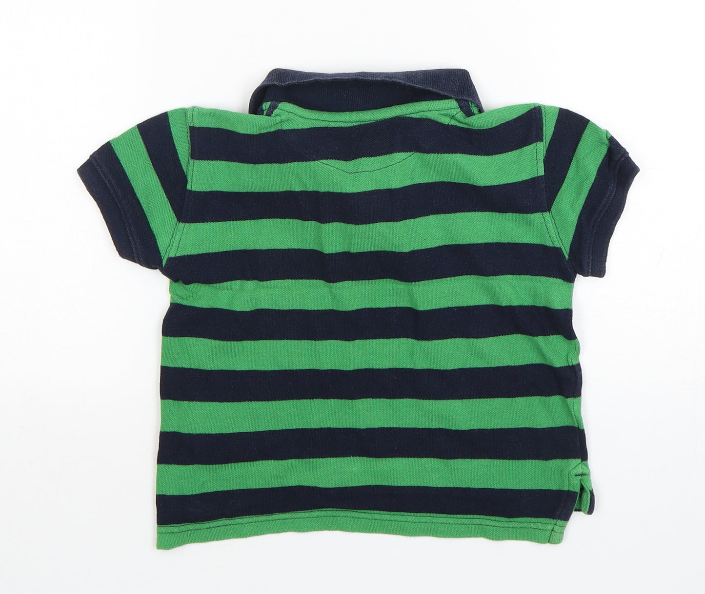 babyGAP Boys Multicoloured Striped Cotton Basic Polo Size 18-24 Months Collared