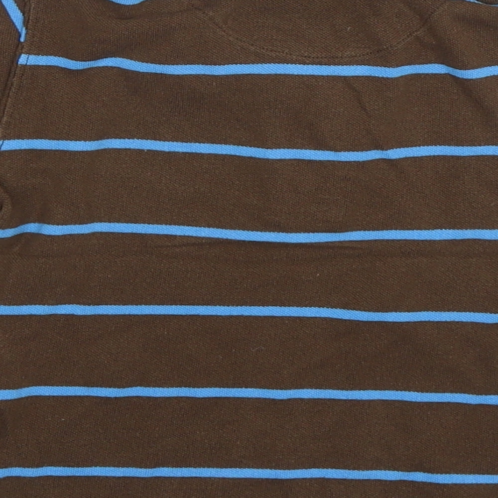 babyGap Boys Multicoloured Striped Cotton Basic Polo Size 18-24 Months Collared
