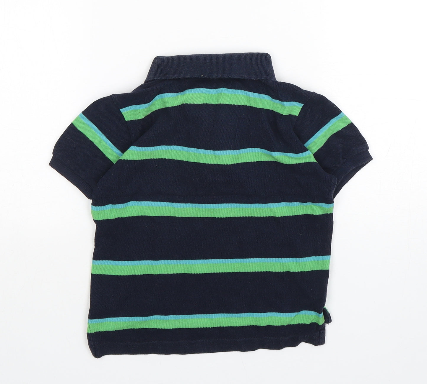 babyGAP Boys Multicoloured Striped Cotton Basic Polo Size 3 Years Collared