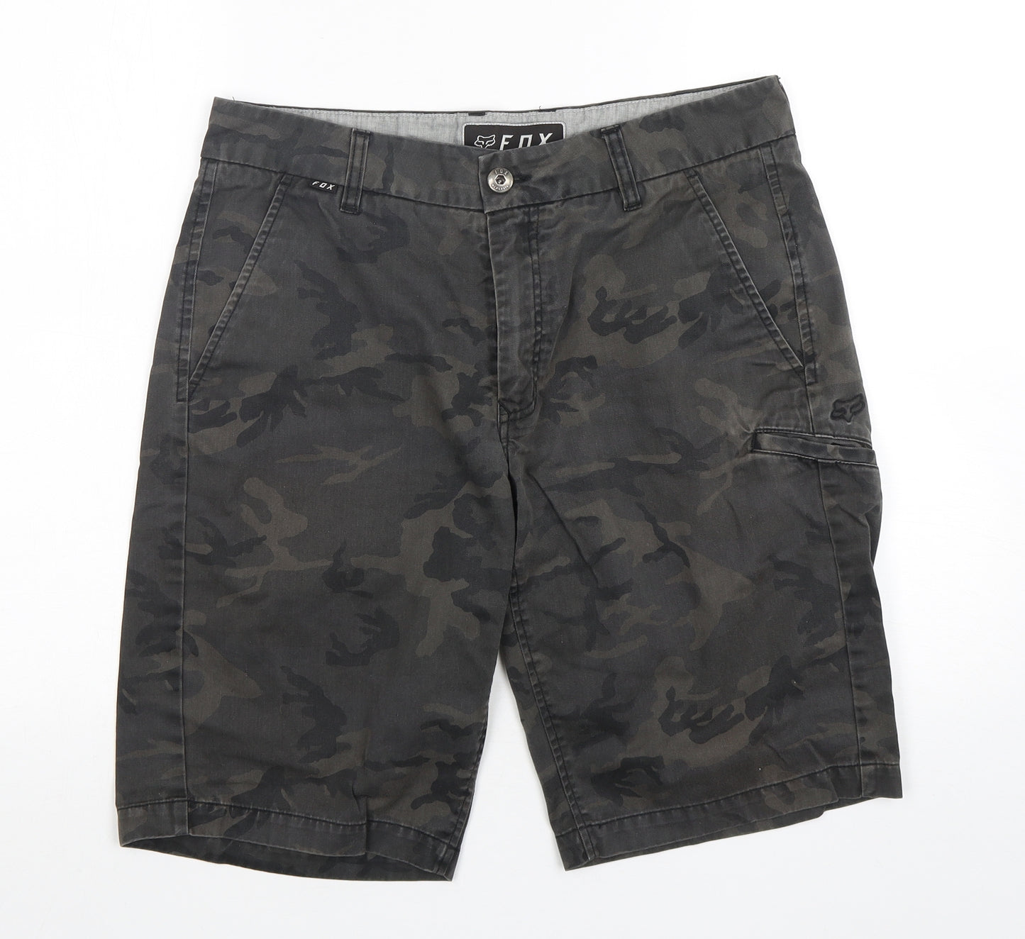 Fox Mens Multicoloured Camouflage Cotton Chino Shorts Size 32 L11 in Regular
