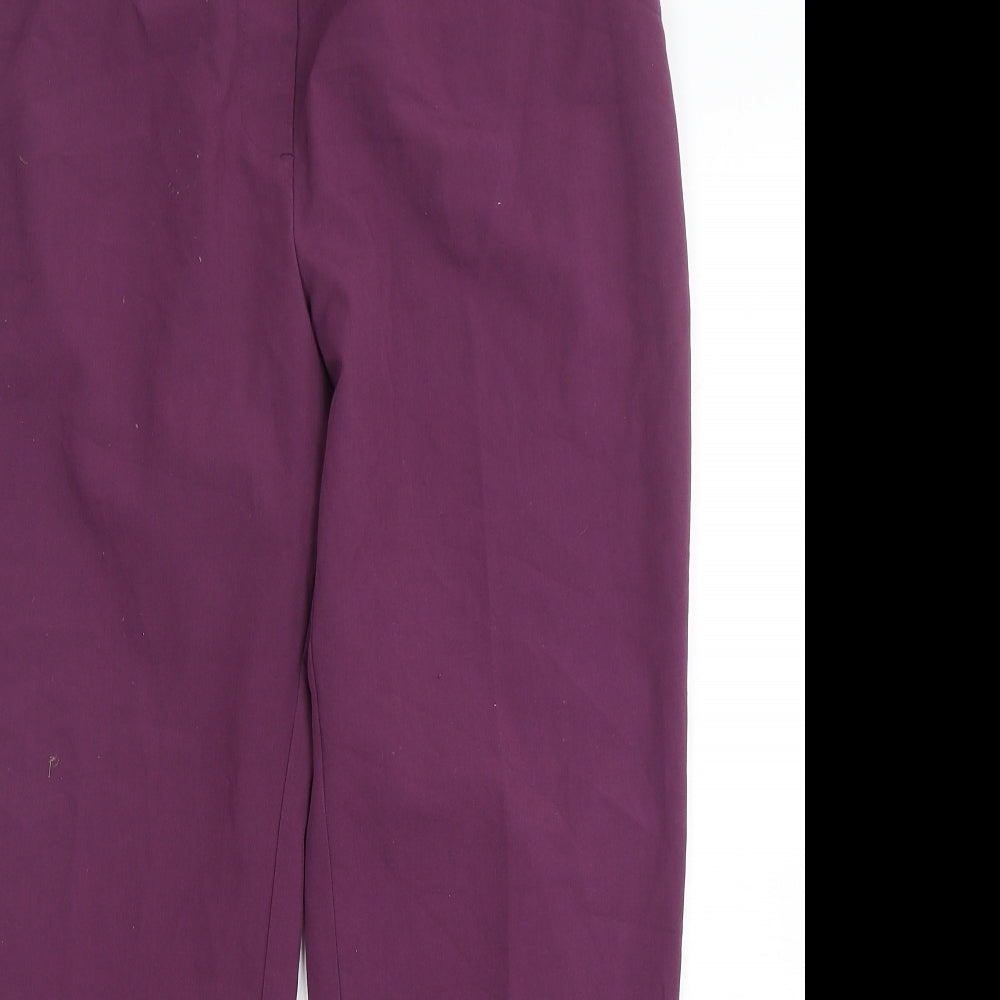 Damart Womens Purple  Polyester Trousers  Size 18 L28 in Regular