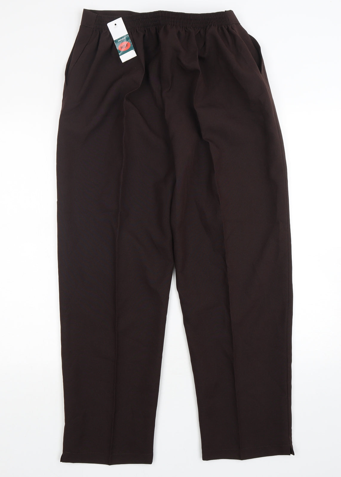 NSF Womens Brown  Polyester Trousers  Size 18 L28 in Regular