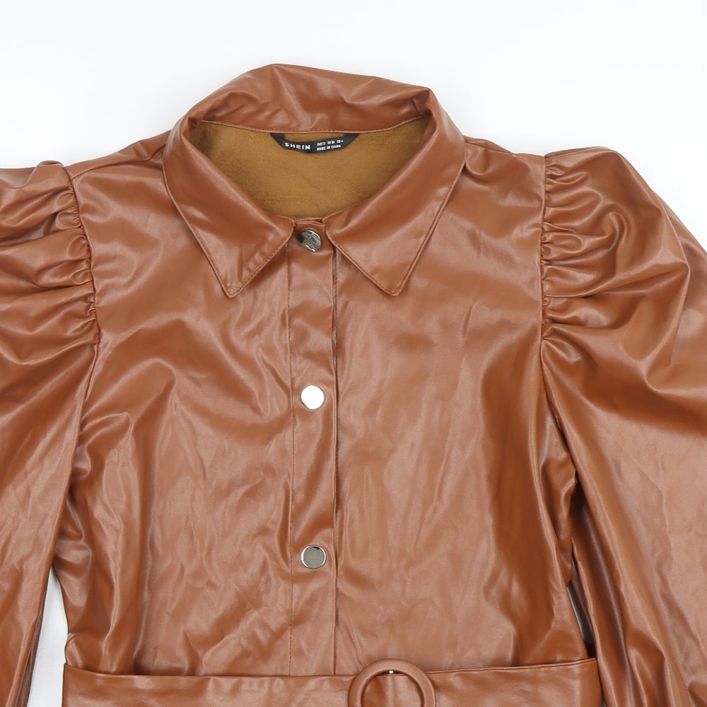 Shein  Womens Brown   Jacket  Size S