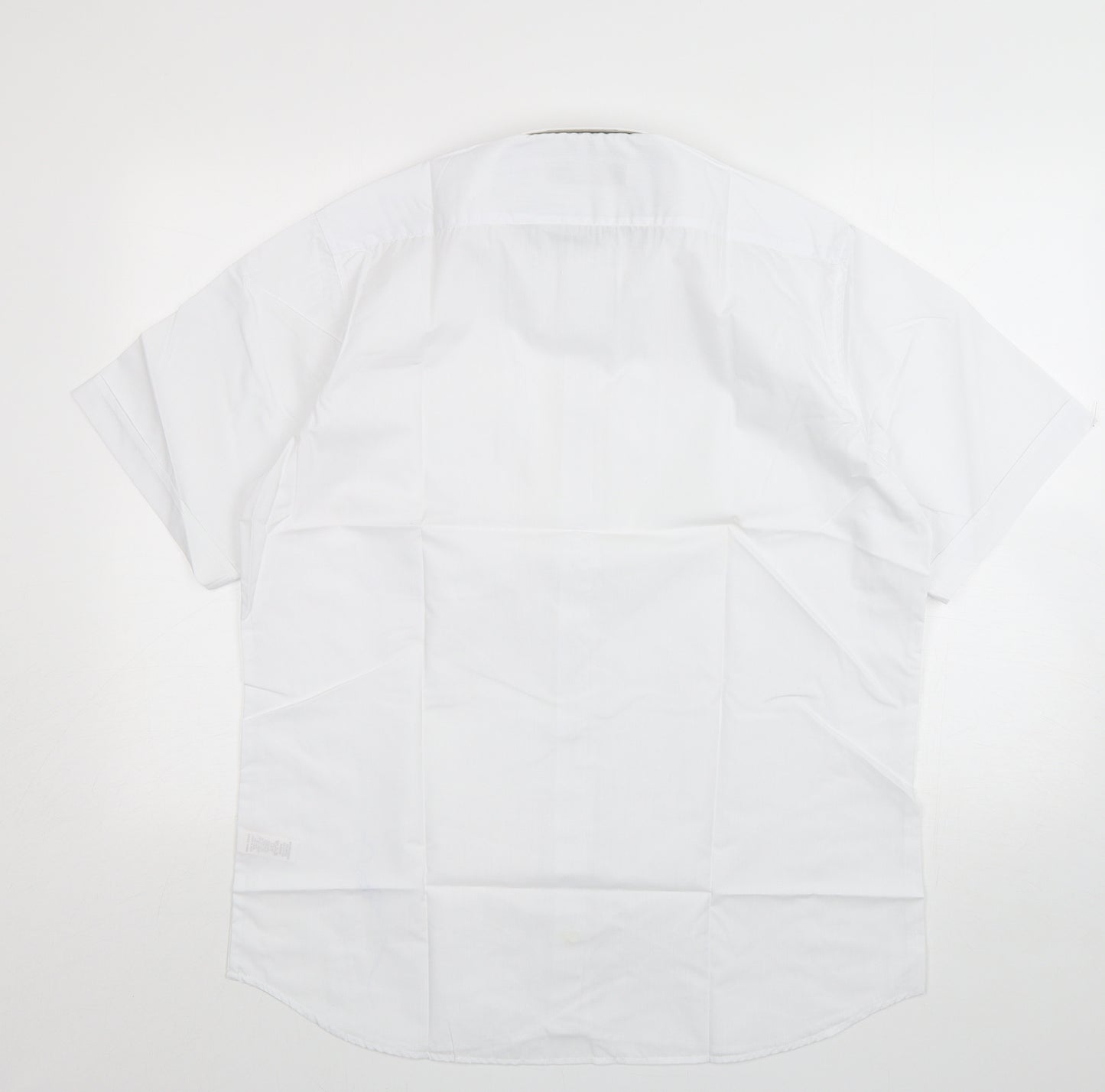 StBernard Mens White  Polyester  Dress Shirt Size 16 Collared