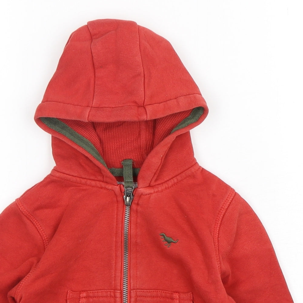 NEXT Boys Red  Cotton Full Zip Jumper Size 12-18 Months
