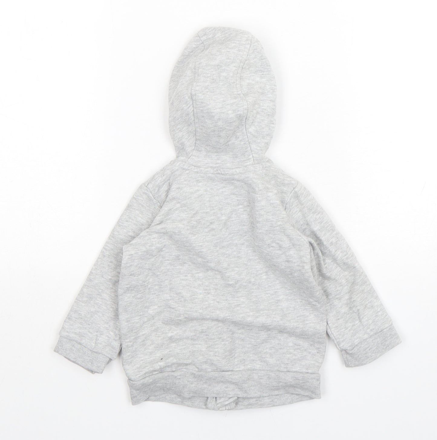 George Boys Grey  Cotton Full Zip Jumper Size 6-9 Months