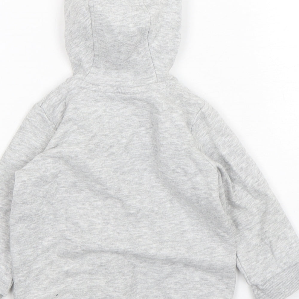 George Boys Grey  Cotton Full Zip Jumper Size 6-9 Months