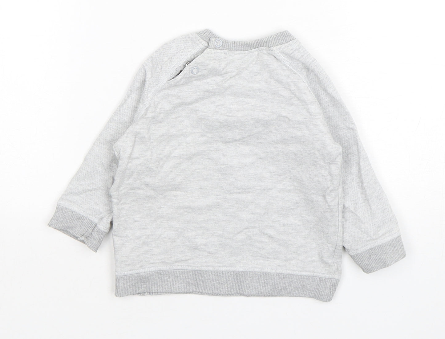 F&F Boys Grey  Cotton Pullover Jumper Size 6-9 Months