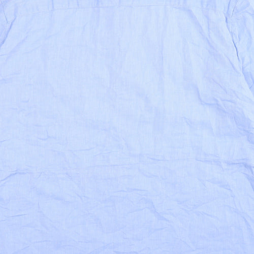 Primark Womens Blue  Cotton Basic Button-Up Size 20 Collared