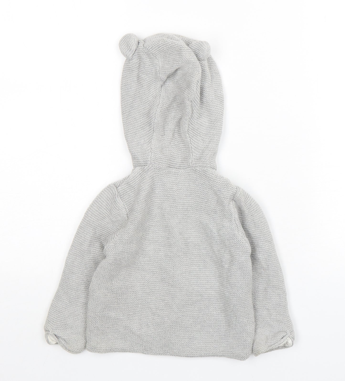 TU Boys Grey  Cotton Cardigan Jumper Size 9-12 Months