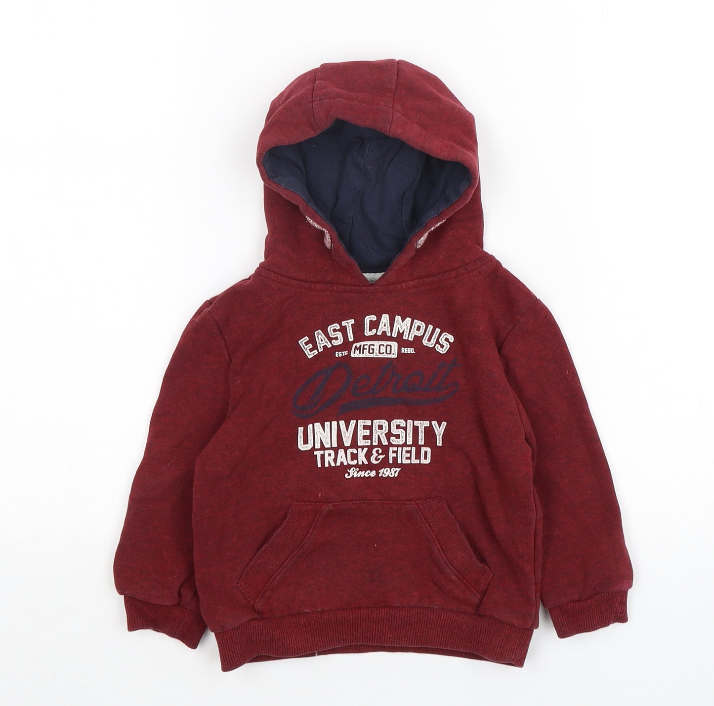 Rebel Boys Red  Cotton Pullover Jumper Size 18-24 Months