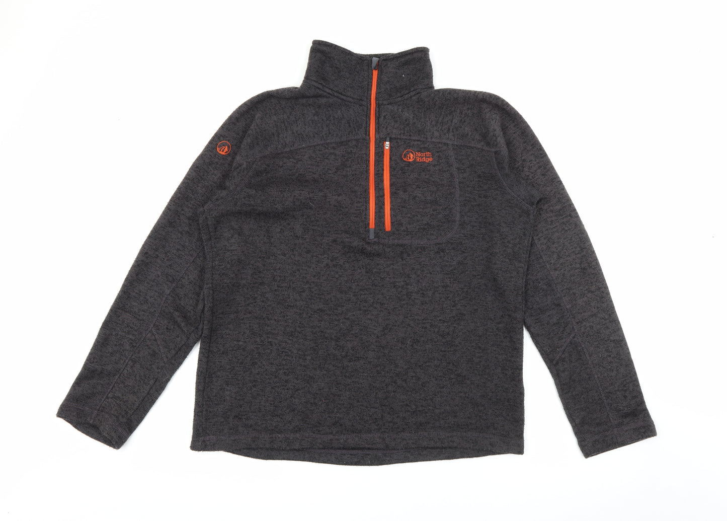 North Ridge Mens Grey High Neck  Polyester Pullover Jumper Size L