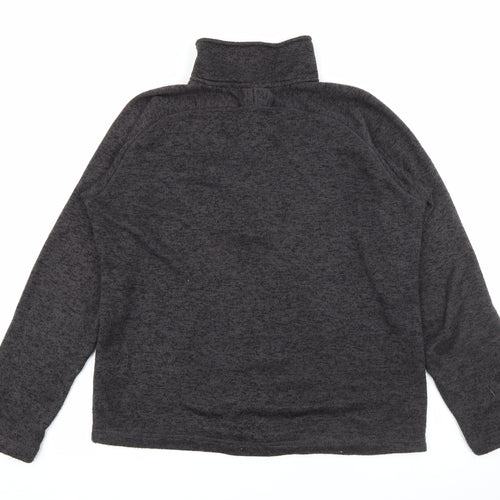 North Ridge Mens Grey High Neck  Polyester Pullover Jumper Size L