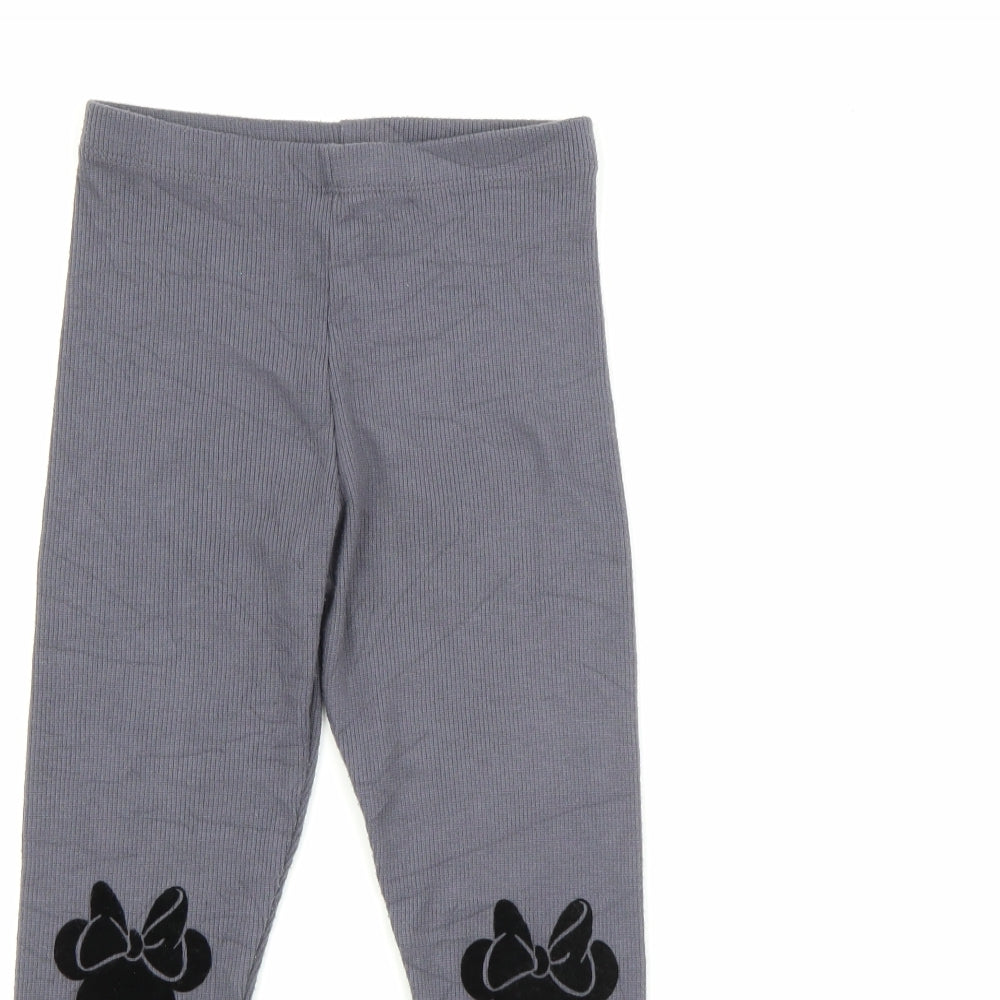 George Girls Purple  Polyester Pedal Pusher Trousers Size 6-7 Years  Regular  - Minnie Mouse