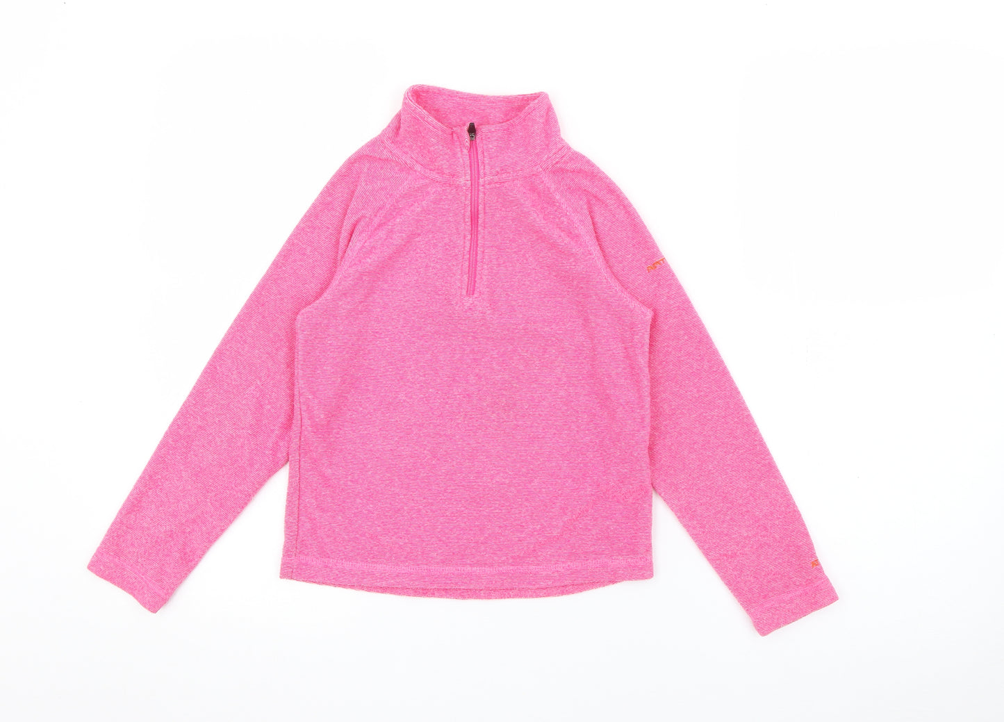 Trespass Girls Pink High Neck  Polyester Pullover Jumper Size 5-6 Years  Zip
