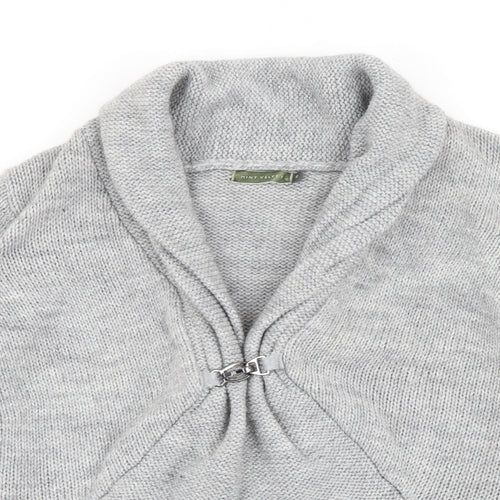 Mint Velvet Womens Grey Roll Neck  Acrylic Cardigan Jumper Size 18