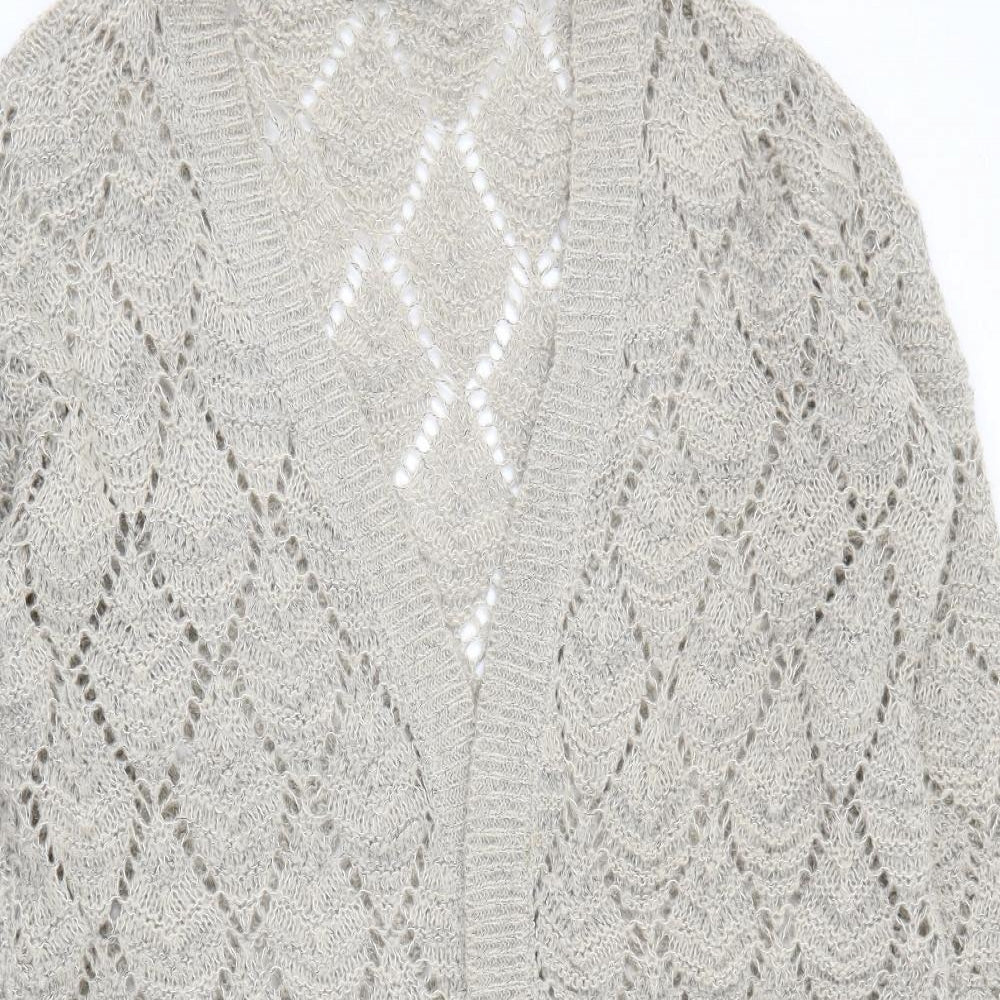 Primark Womens Beige V-Neck  Acrylic Cardigan Jumper Size L