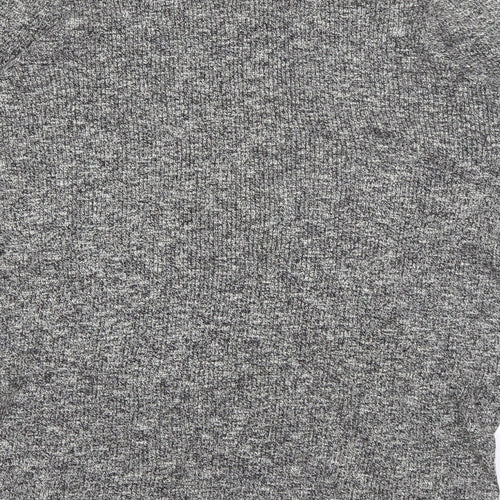 New Look Womens Grey Crew Neck  Cotton Pullover Jumper Size 10