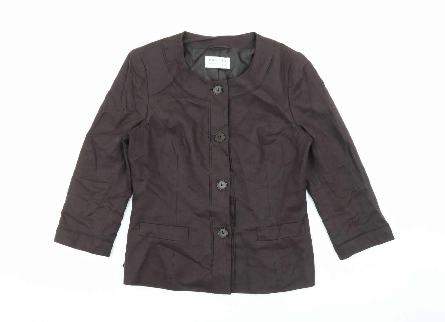 Precis Womens Brown   Jacket  Size 8  Button