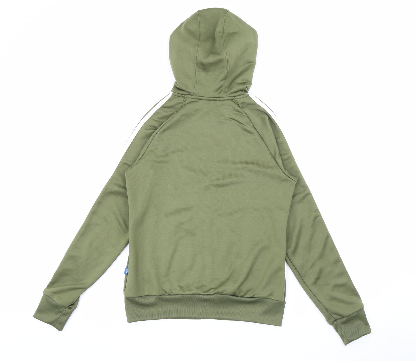 adidas Womens Green  Polyester Full Zip Hoodie Size 10  Zip