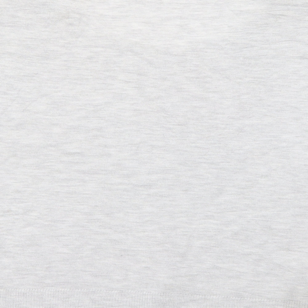 H&M Womens Grey Scoop Neck  Viscose Pullover Jumper Size XS