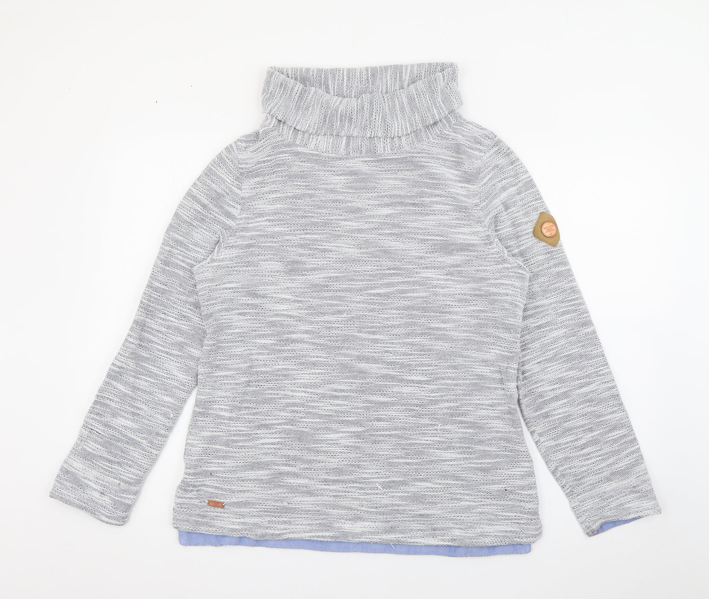 Regatta Womens Grey Roll Neck  Cotton Pullover Jumper Size 12