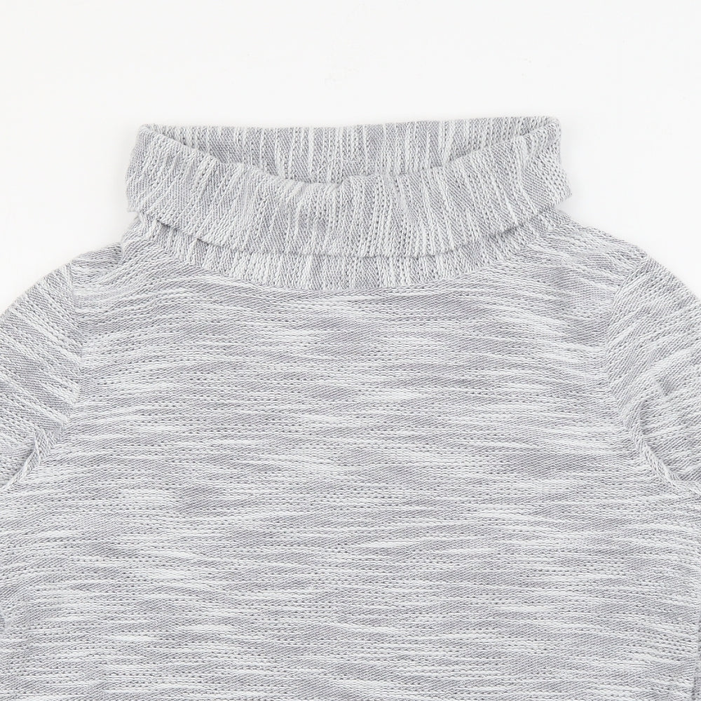 Regatta Womens Grey Roll Neck  Cotton Pullover Jumper Size 12