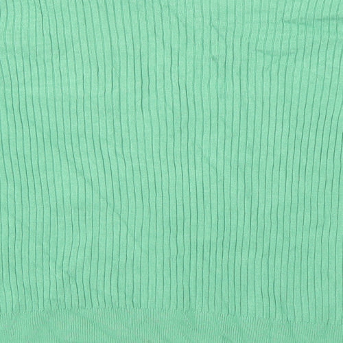 Marks and Spencer Womens Green Crew Neck  Viscose Pullover Jumper Size 18