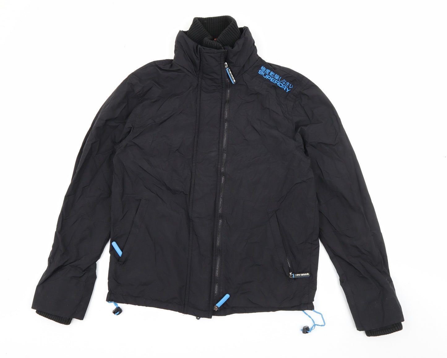 Superdry Mens Black   Jacket Coat Size L  Zip