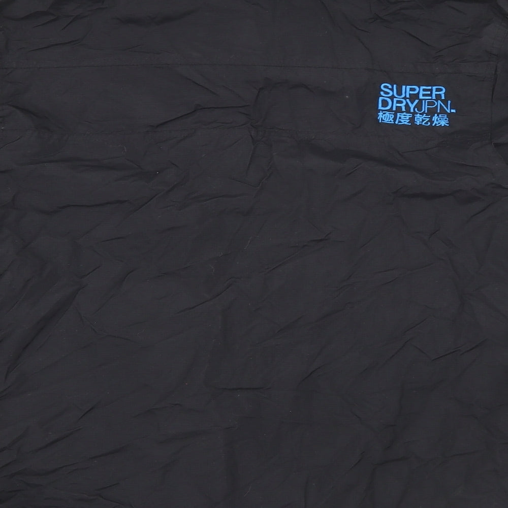 Superdry Mens Black   Jacket Coat Size L  Zip