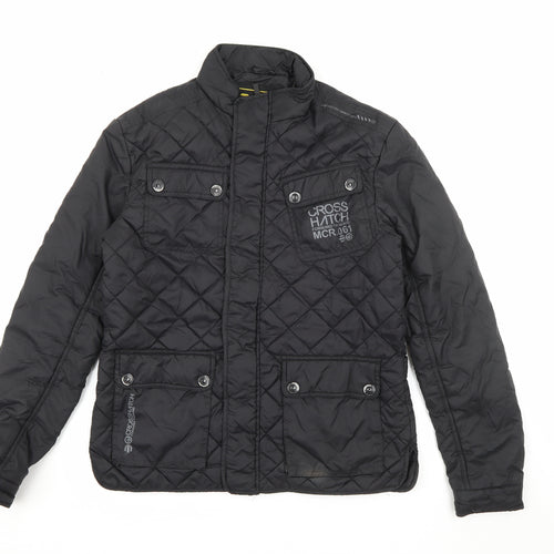 Crosshatch Mens Black   Jacket Coat Size L  Zip