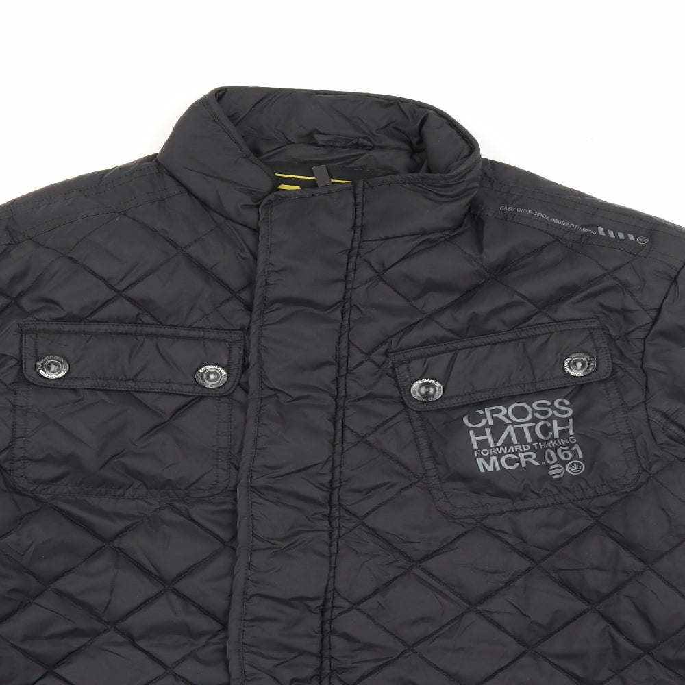Crosshatch Mens Black   Jacket Coat Size L  Zip