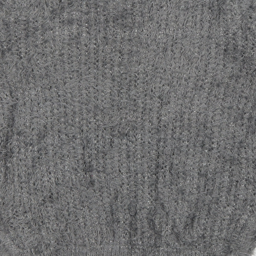 H&M Girls Grey Round Neck  Polyamide Pullover Jumper Size 13-14 Years