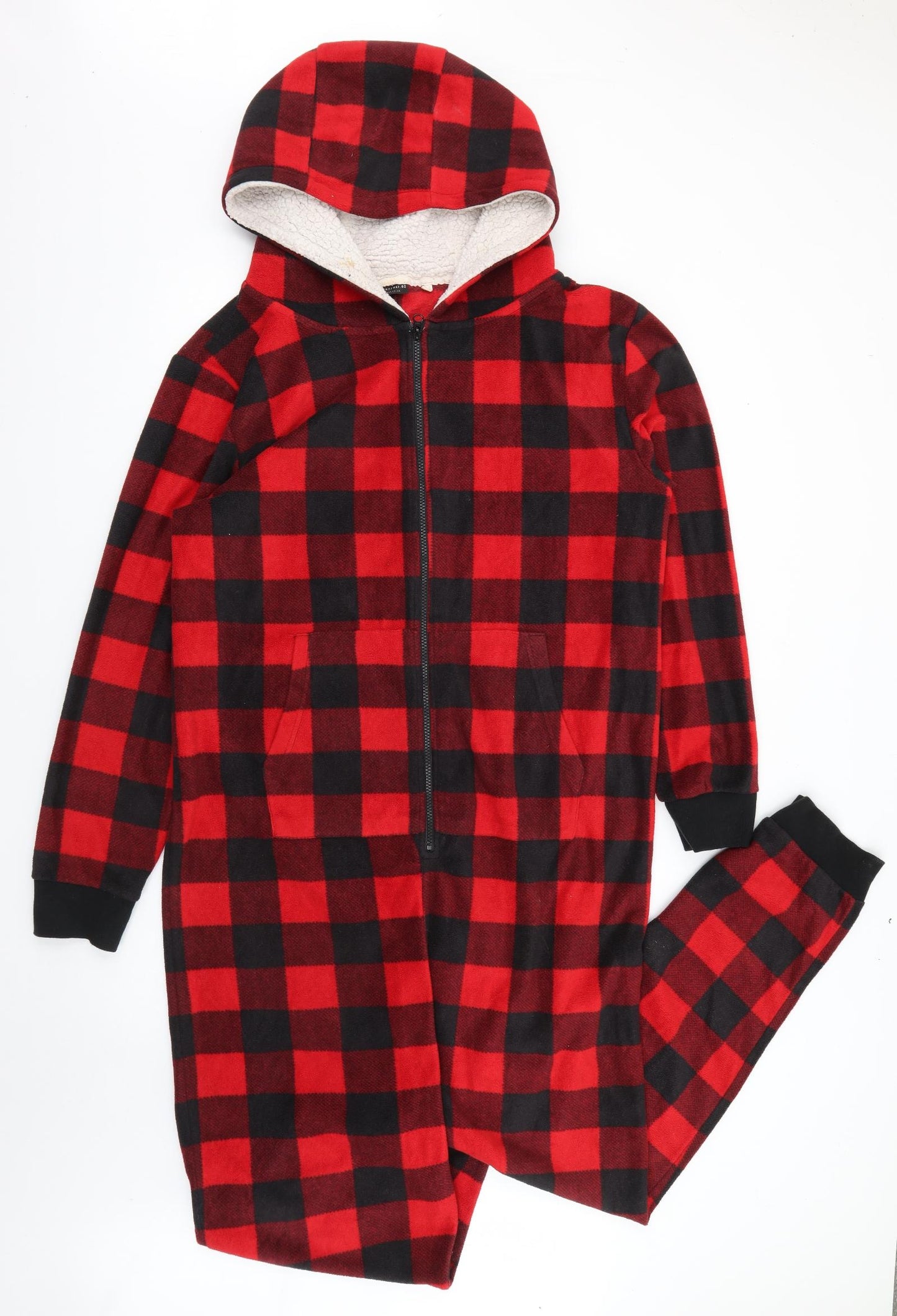 NEXT Boys Red Plaid Polyester  One Piece Size 16 Years  Zip