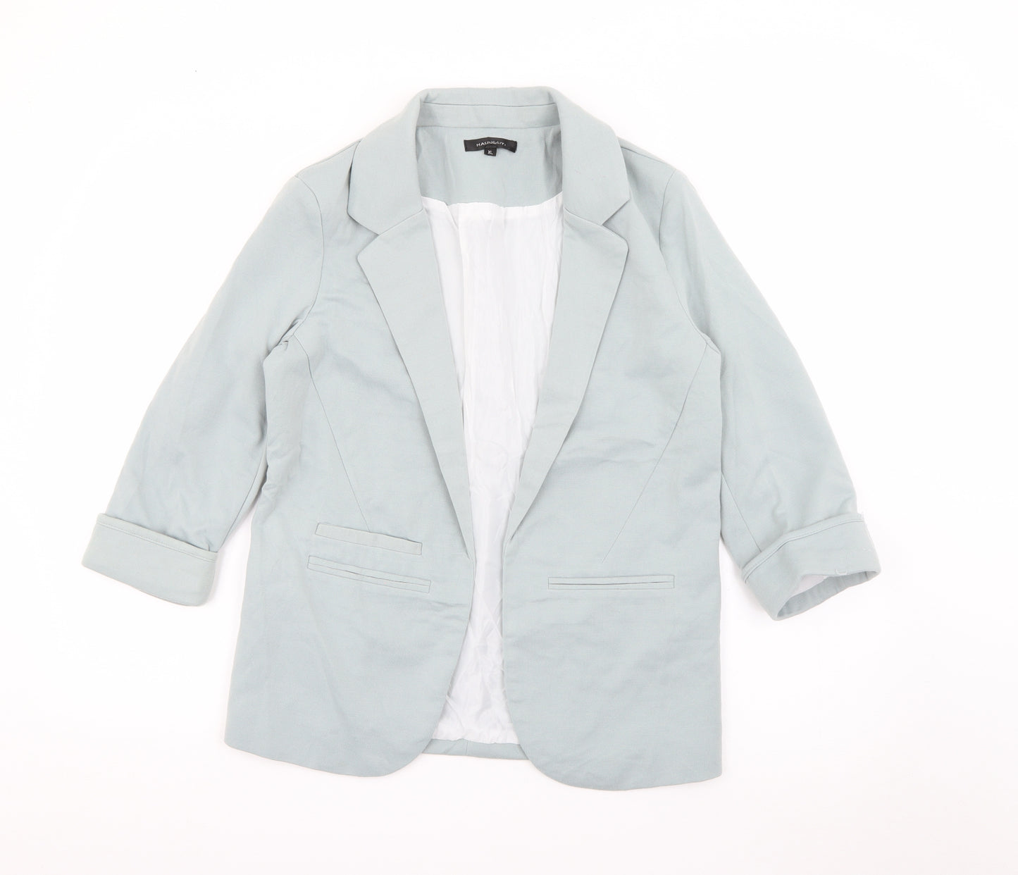 Haoduoyi Womens Blue  Polyester Jacket Blazer Size XL