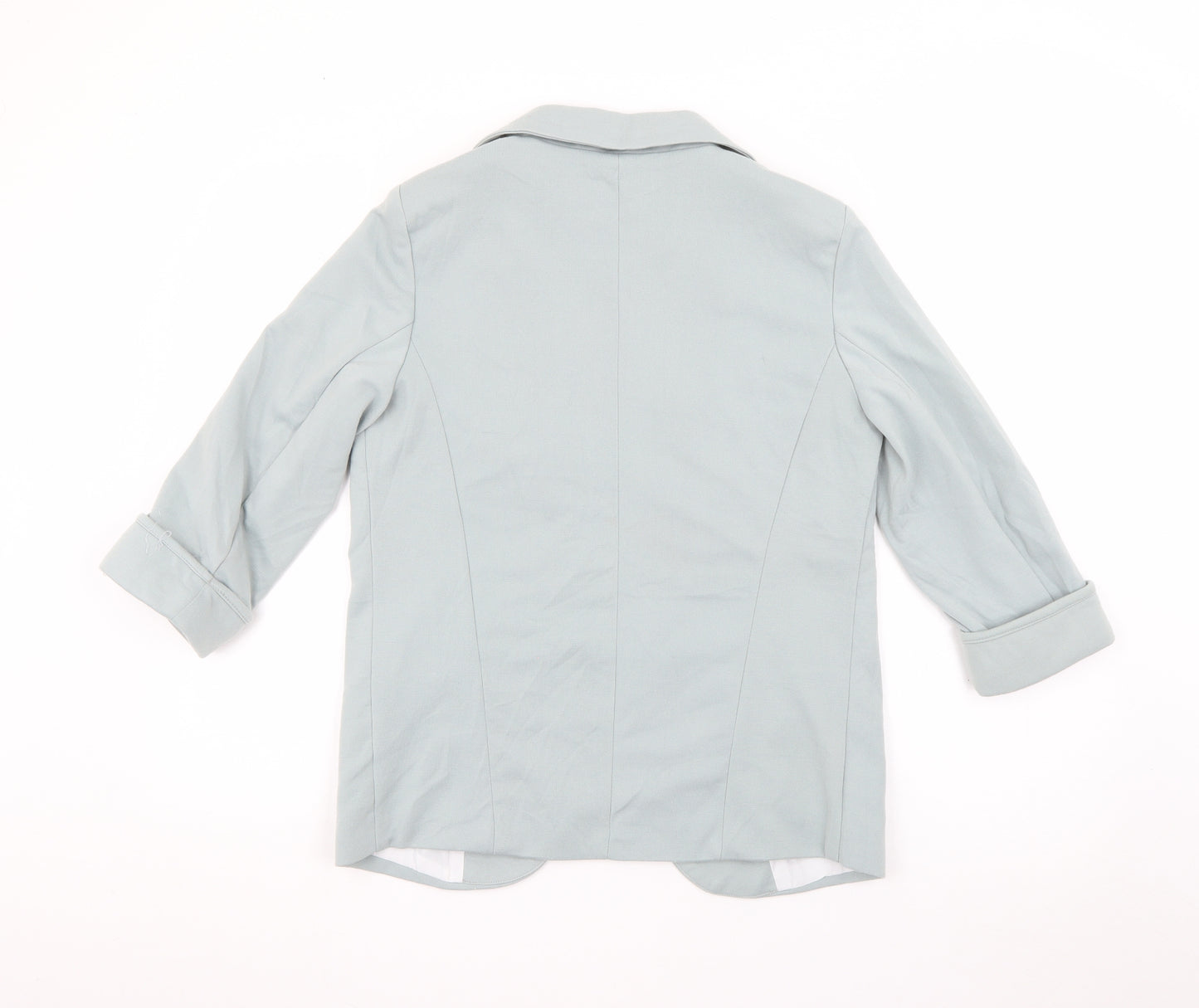 Haoduoyi Womens Blue  Polyester Jacket Blazer Size XL