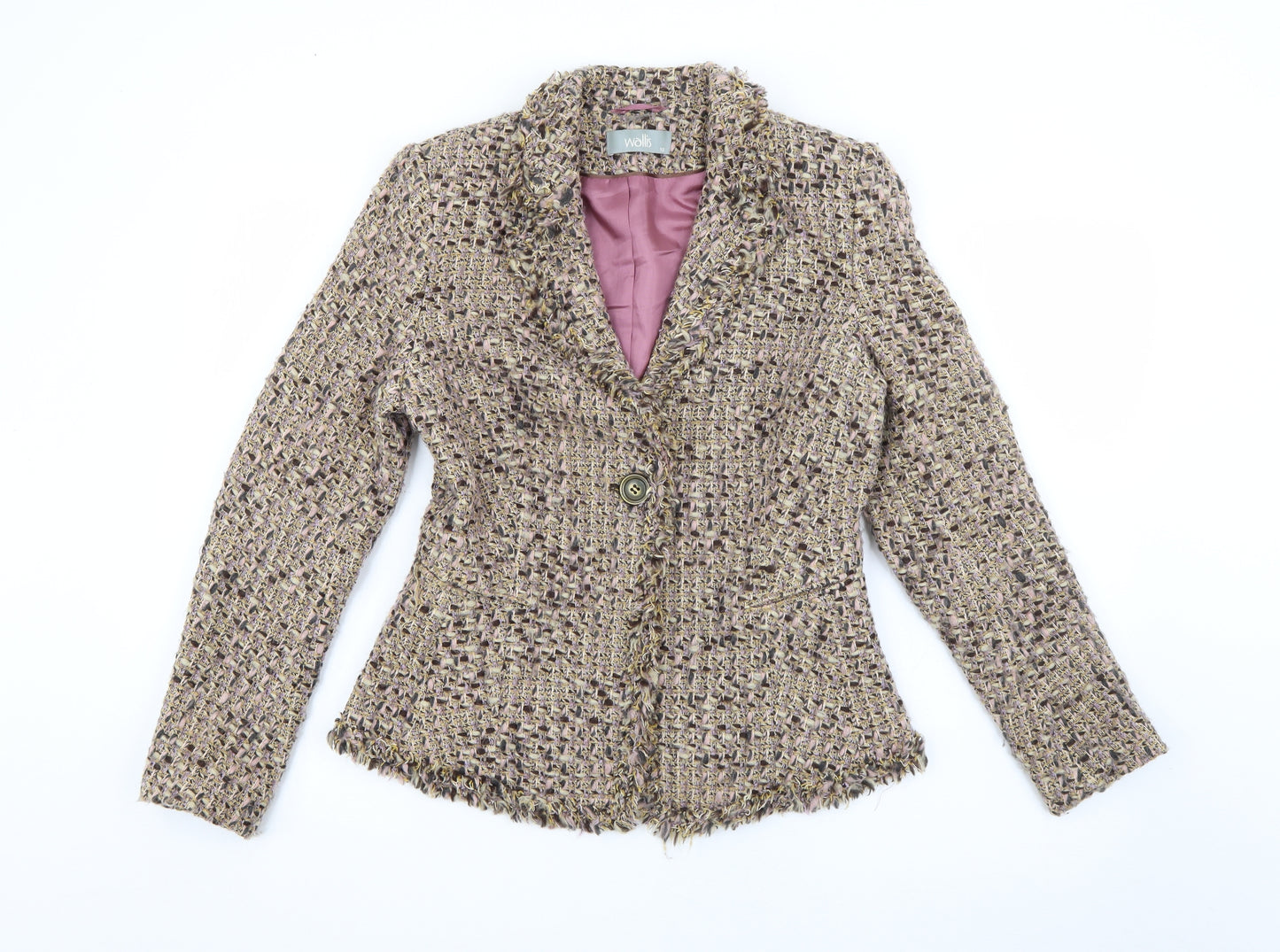 Wallis Womens Multicoloured  Acrylic Jacket Blazer Size 10